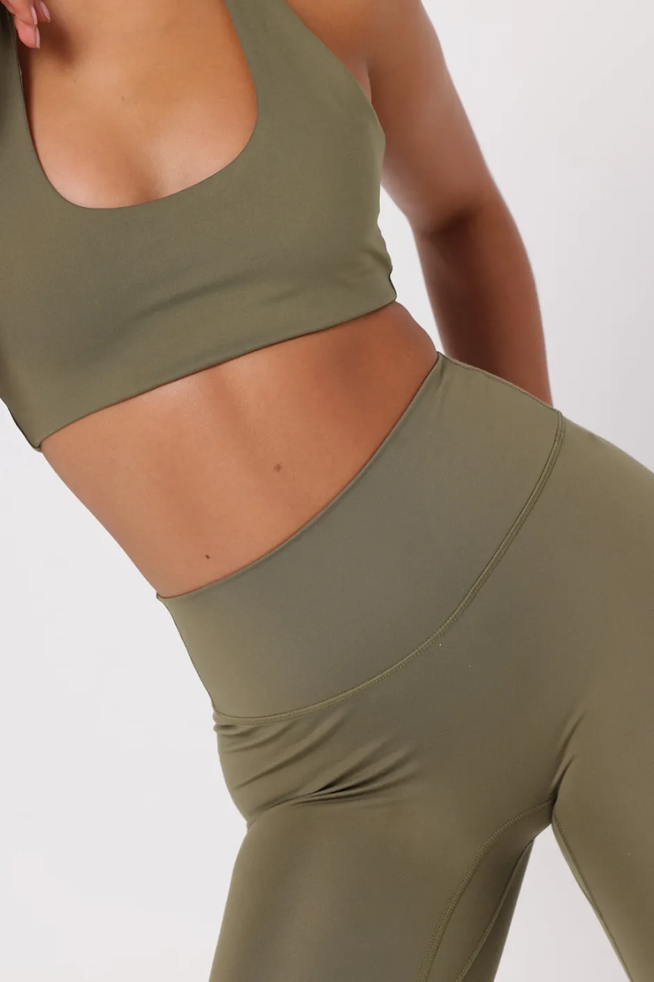 SASKI Sports Bras | Halter Bra | Khaki