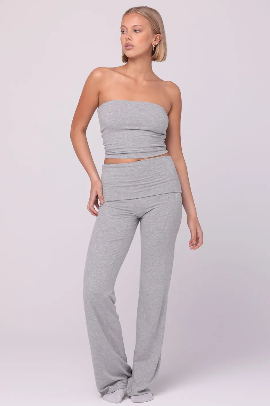 SASKI Bottom & Leggings | Lounge Yoga Pants | Heather Grey HeatherGrey