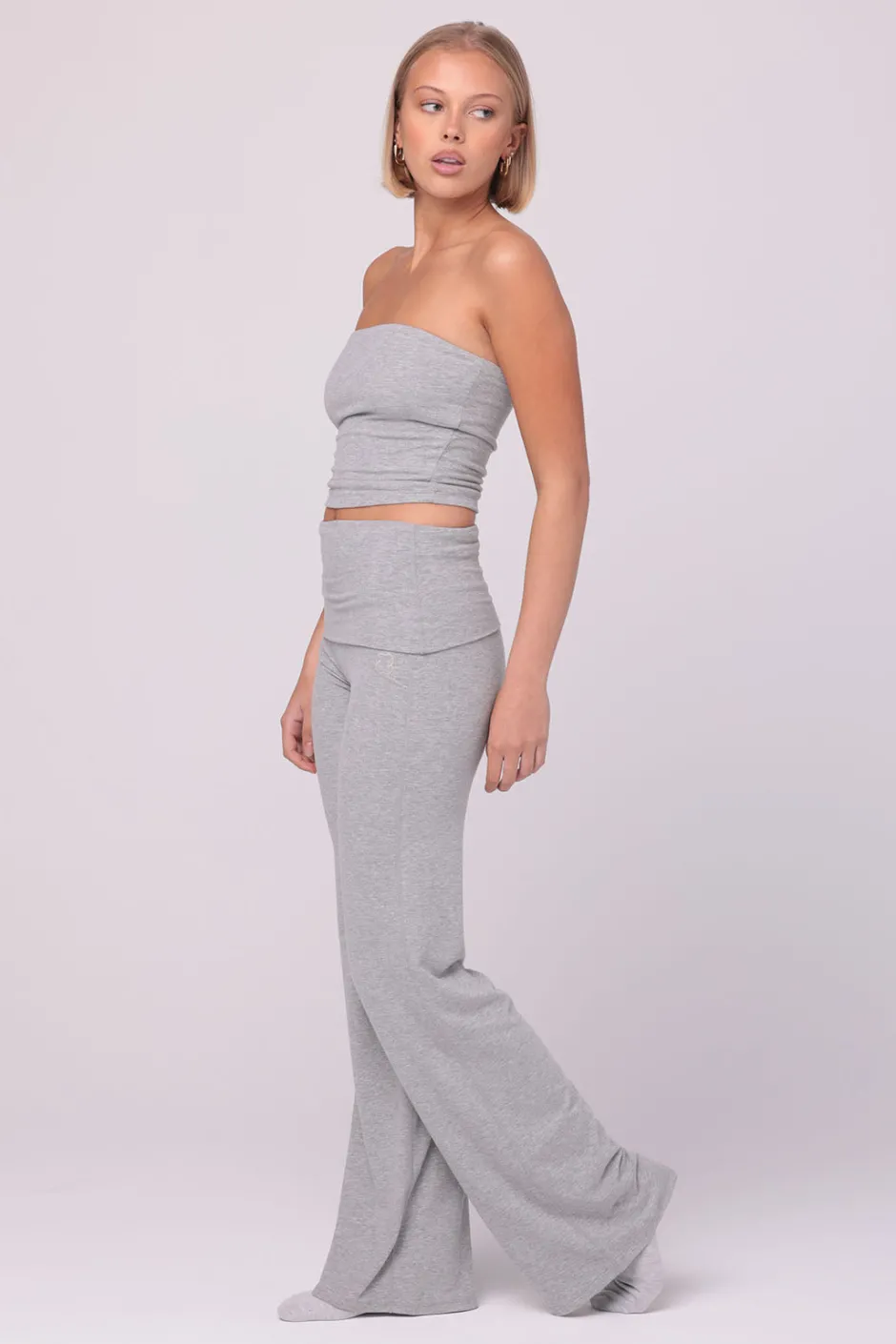 SASKI Bottom & Leggings | Lounge Yoga Pants | Heather Grey HeatherGrey