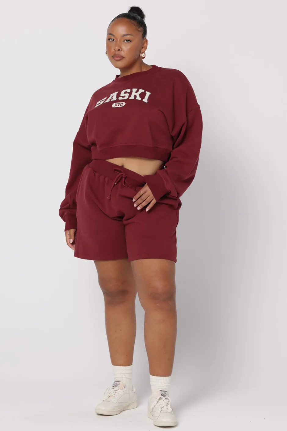 SASKI Shorts | Sweat Shorts | Burgundy