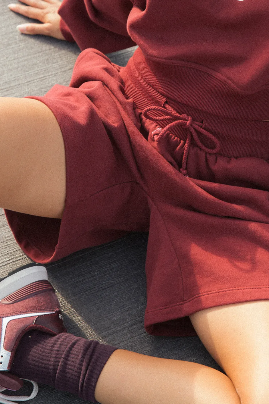 SASKI Shorts | Sweat Shorts | Burgundy